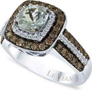 Levian Aquamarine and diamond ring